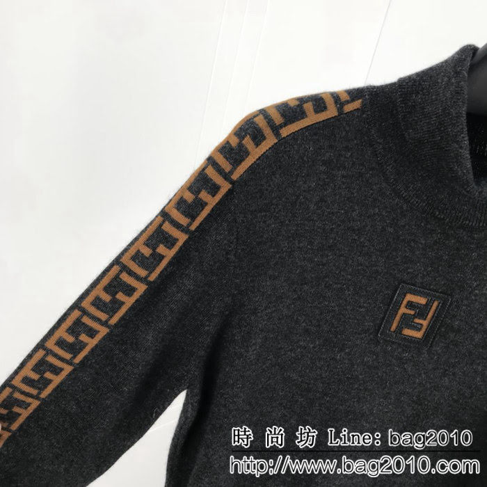 FENDI芬迪 高版本 18ss秋冬新款 舒適柔軟 高領羊毛衫 FF系列 100%羊毛面料 ydi2324